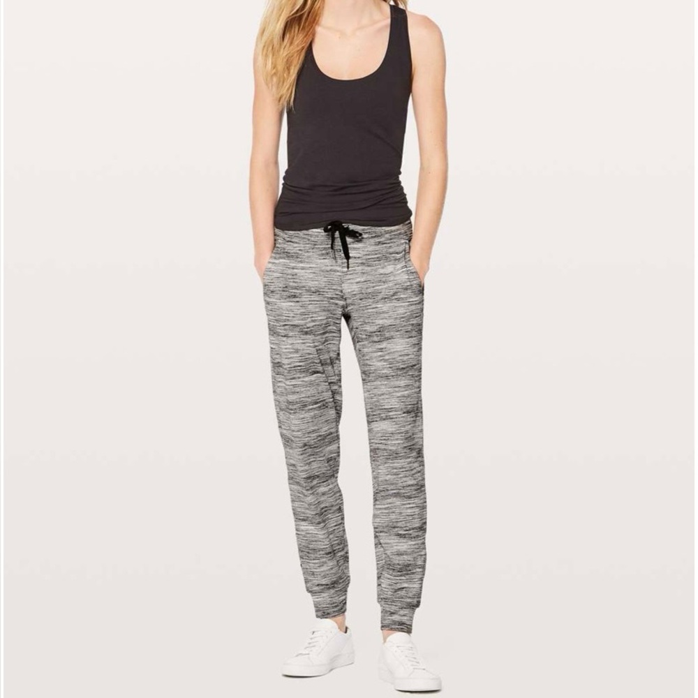 LULULEMON Space Dye Camo Black White Ready To Rulu High Rise Jogger Sweatpant